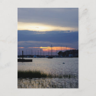 Postal Atardecer En El Puerto De Folly