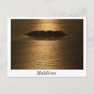 Postal Atardecer en el puesto de Maldivas