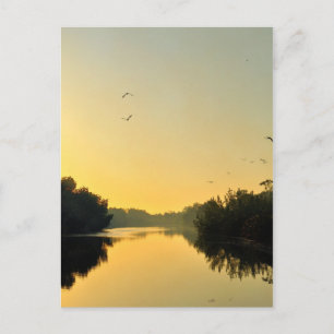 Postal Atardecer en el río Negril