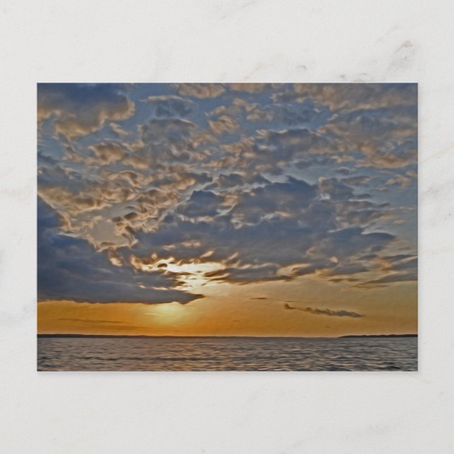 Postal Atardecer en el río Rappahanock (Anverso)