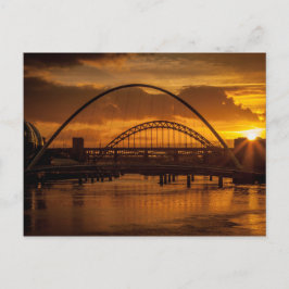 Postal Atardecer en el río Tyne