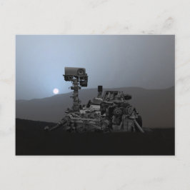 Postal Atardecer en el Rover de la curiosidad de Marte
