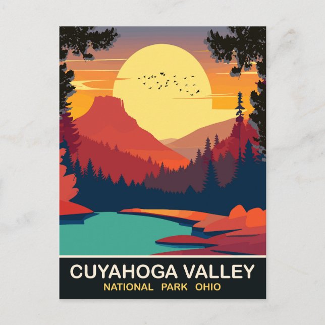 Postal Atardecer en el valle de Cuyahoga, Ohio, Travel (Anverso)