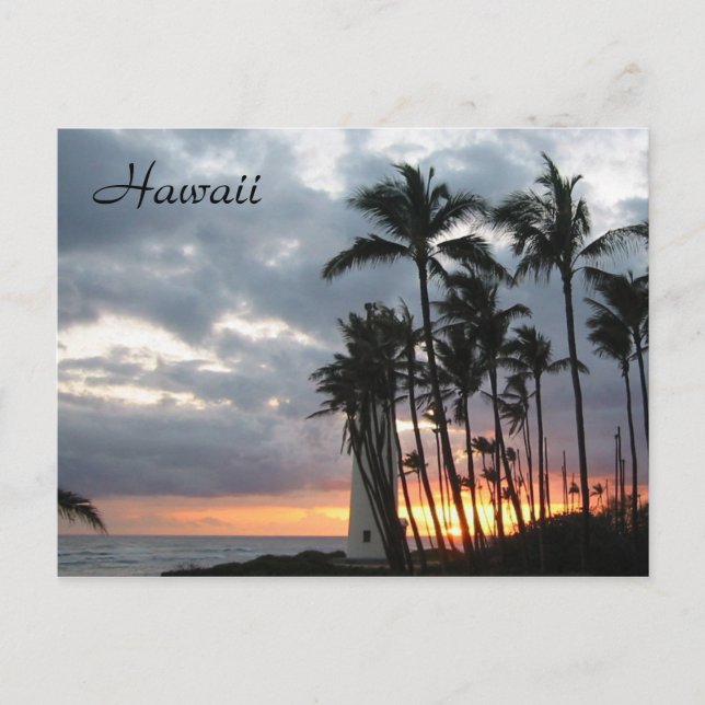 Postal Atardecer en Hawái (Anverso)