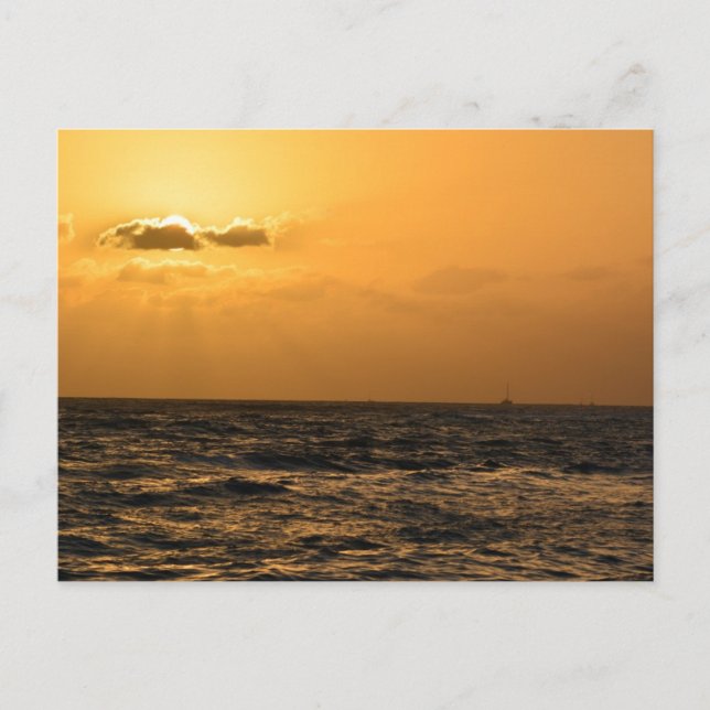 Postal Atardecer en Hawái, Koloa (Anverso)