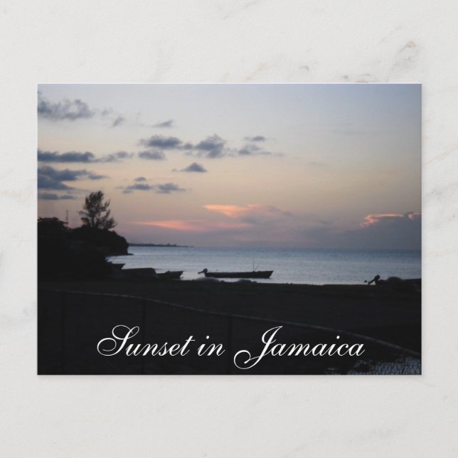 Postal Atardecer en Jamaica (Anverso)
