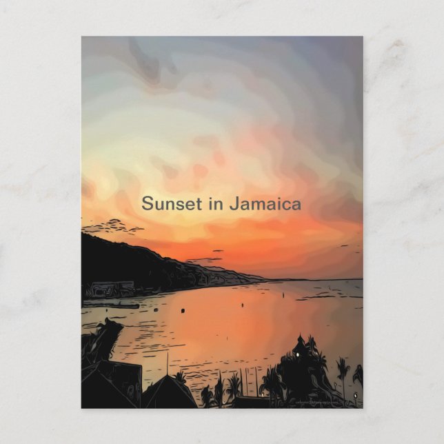 Postal Atardecer en Jamaica (Anverso)