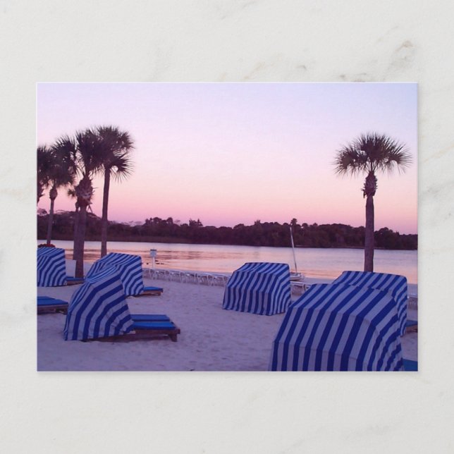 Postal Atardecer en la Cabana (Anverso)