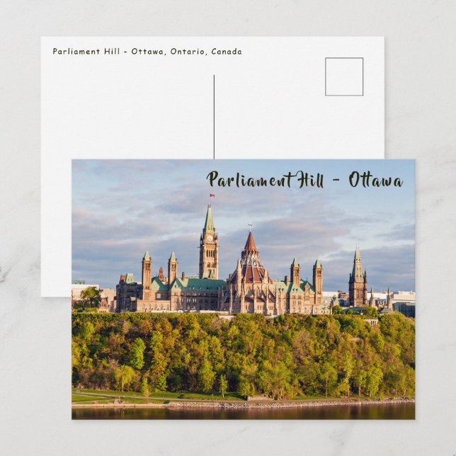 Postal Atardecer en la colina del Parlamento - Ottawa (Anverso / Reverso)