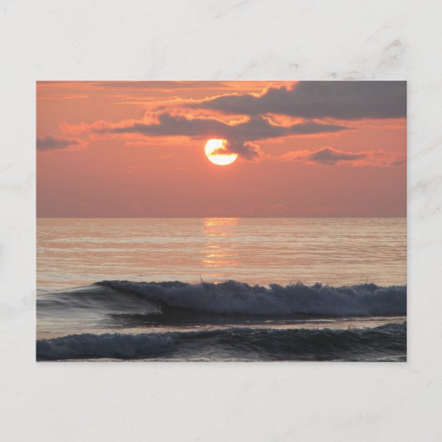 Postal Atardecer en la costa de Oregón (Anverso)