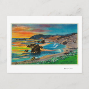 Postal Atardecer en la Costa de San Sebastián