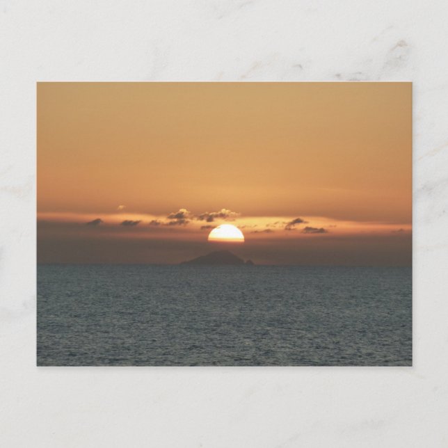 Postal Atardecer en la fotografía de la capa marina de An (Anverso)