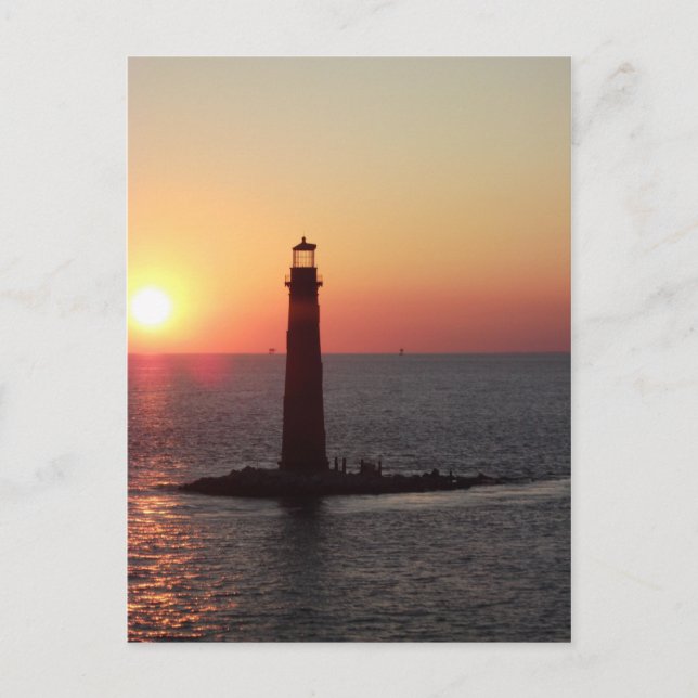 Postal Atardecer en la isla de Daughin (Anverso)