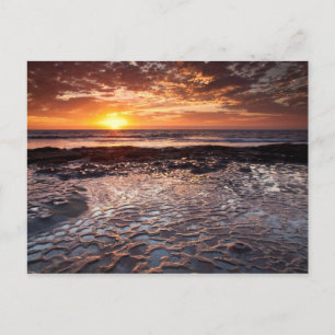 Postal Atardecer en la playa, California