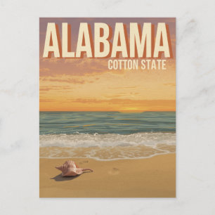 Postal Atardecer en la playa de Alabama