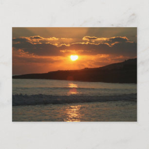 Postal Atardecer en la playa Praia Da Luz, Algarve, Portu