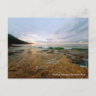 Postal Atardecer en la playa Suso de Santa Maria, Ilocos 