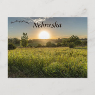 Postal Atardecer en la pradera en Omaha Nebraska