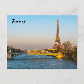 Postal Atardecer en la torre Eiffel y Pont Rouelle - Parí
