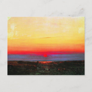 Postal Atardecer en las Estepas junto al mar, arte refina