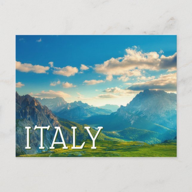 Postal Atardecer en las montañas (Anverso)