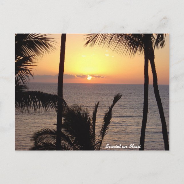 Postal Atardecer en Maui (Anverso)