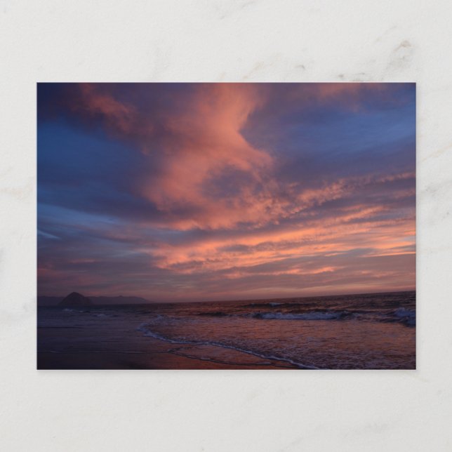 Postal Atardecer en Morro Strand (Anverso)