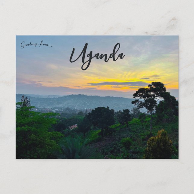 Postal Atardecer en Muyenga Katerera Uganda (Anverso)