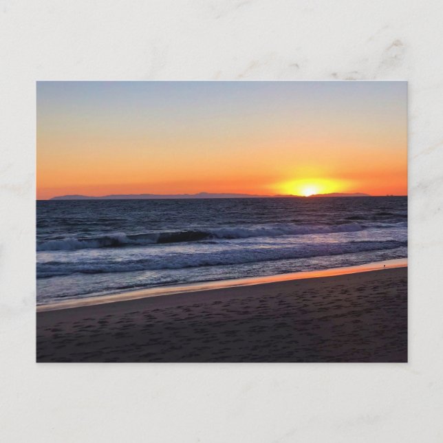 Postal Atardecer en Newport Beach, California (Anverso)