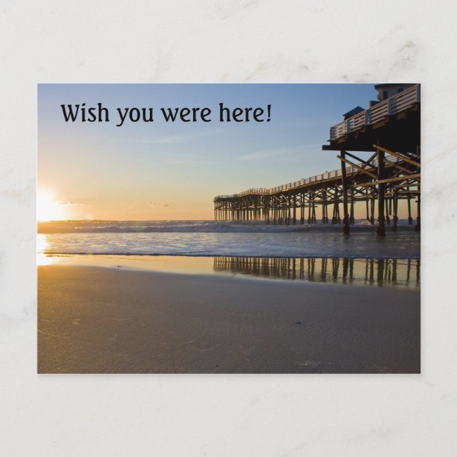 Postal Atardecer en Ocean Pier (Anverso)