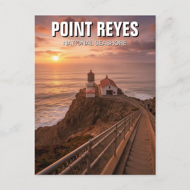 Postal Atardecer en Point Reyes National Seashore Viajes (Anverso)