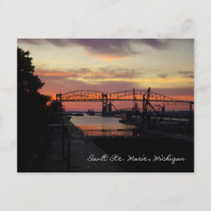 Postal Atardecer en Soo Locks