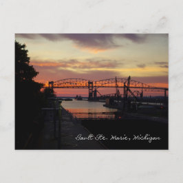 Postal Atardecer en Soo Locks