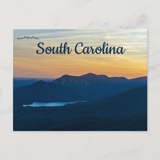Postal Atardecer en Table Rock Carolina del Sur (Anverso)