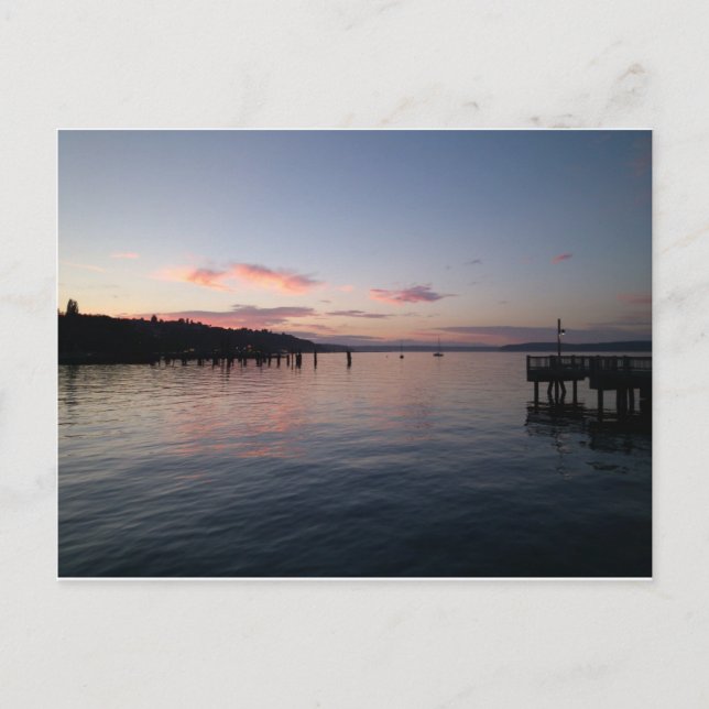 Postal Atardecer en Tacoma (Anverso)
