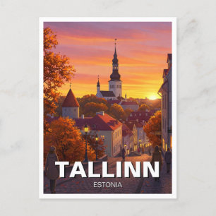 Postal Atardecer en Tallín Estonia Viaje