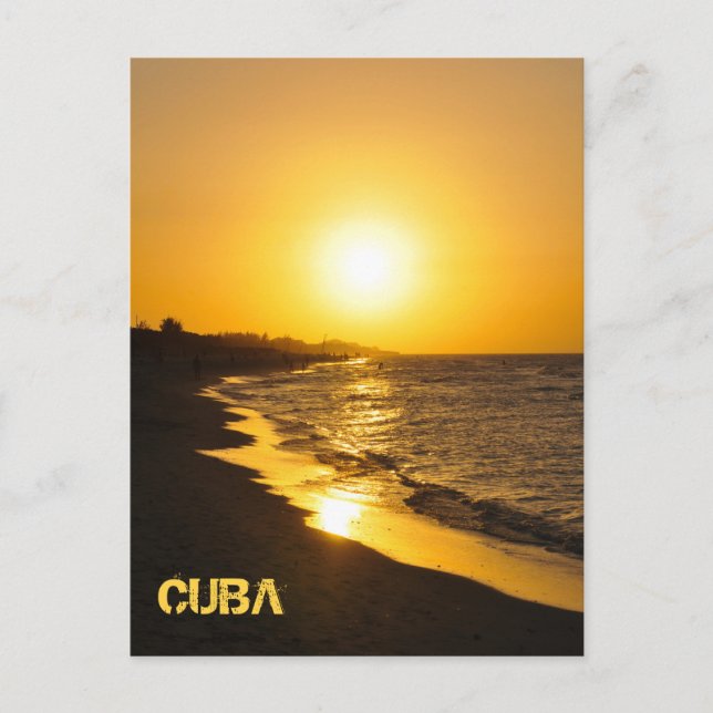Postal Atardecer en Varadero, Cuba (Anverso)