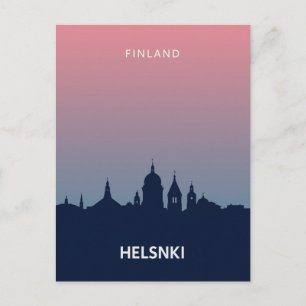 Postal Atardecer minimalista en Helsinki Finlandia