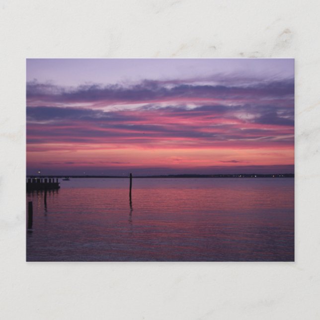 Postal Atardecer morado (Anverso)