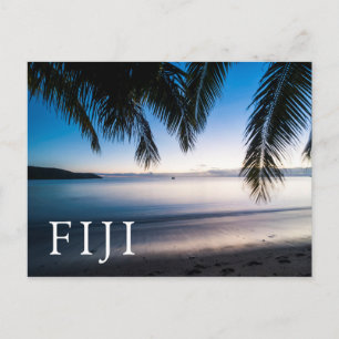 Postal Atardecer paisaje marino tropical, Fiji