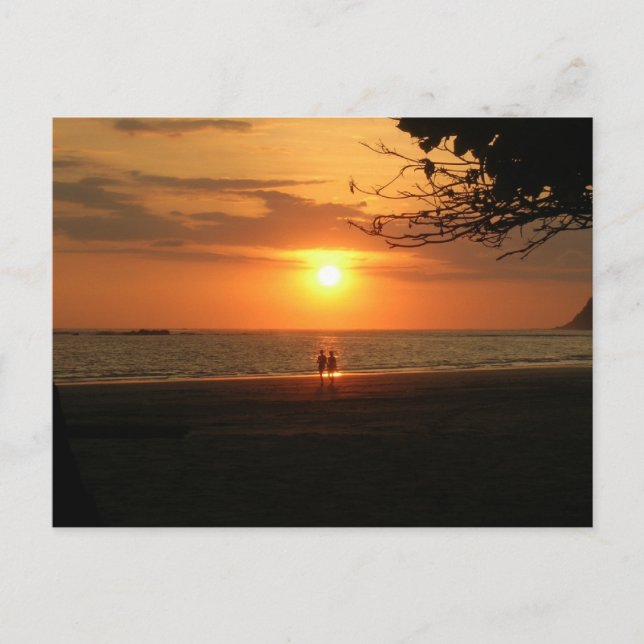 Postal atardecer romántico (Anverso)