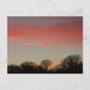 Postal Atardecer rural (invierno): Cheshire, Inglaterra
