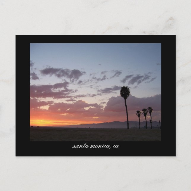 Postal atardecer: santa monica, ca (Anverso)