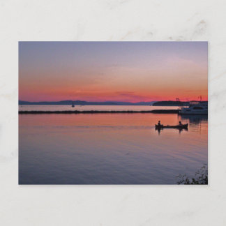 Postal Atardecer sobre el lago Champlain