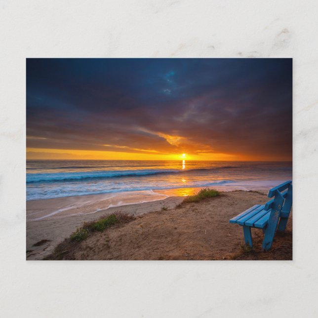 Postal Atardecer sobre el Océano Pacífico (Anverso)