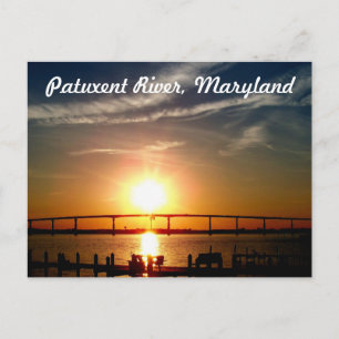 Postal Atardecer sobre el río Patuxent, isla de Solomons