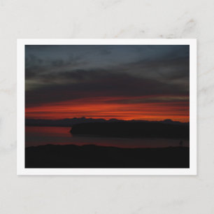 Postal Atardecer sobre el sonido de Puget