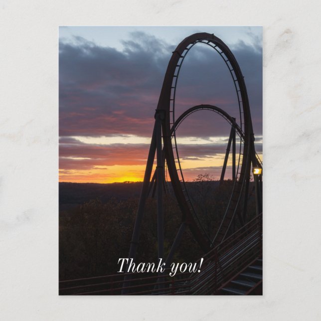 Postal Atardecer sobre incendio forestal (Anverso)