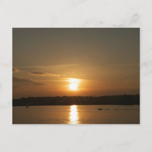 Postal Atardecer sobre la bahía de Cardiff