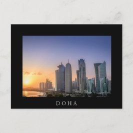 Postal Atardecer sobre la ciudad de Doha, Qatar